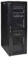 ITK Шкаф серверный 19" LINEA S 24U 600х1000мм перфорированные передняя и задняя двери черный