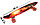 Лонгборд 60*16.5 Огненный с ручкой и со светящимися колесами (пенни борд), фото 2