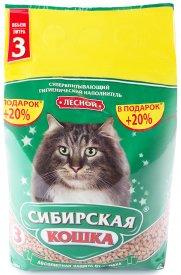 Наполнитель для кошачьих туалетов Сибирская кошка ЛЕСНОЙ 3л