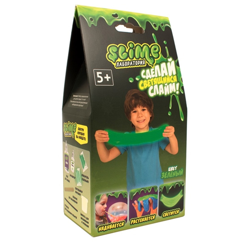 Слайм  Лаборатория Slime  100 гр., зеленый цвет