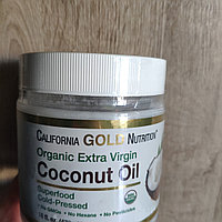 Органическое кокосовое масло первого холодного отжима, 473 мл.California Gold Nutrition,