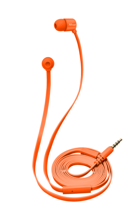 Наушники-вкладыши Trust DUGA IN-EAR - оранжевый неон