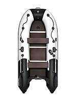 Лодка ПВХ Ривьера Компакт 3200 СК комби светло-серый/черный