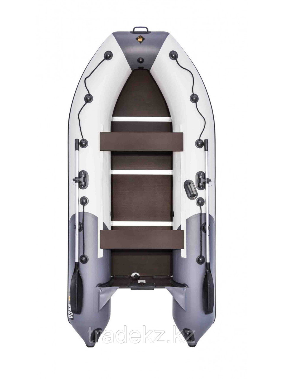 Лодка Ривьера Компакт 3400 СК комби светло-серый/графит