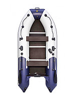 Лодка ПВХ Ривьера Компакт 3400 СК комби светло-серый/синий