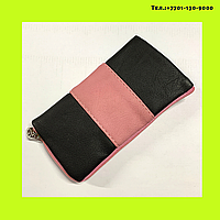 Чехол -кошелек для сотового телефона ,комбинированный розовый