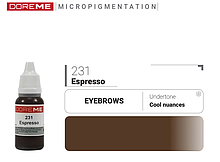 Пигмент для перманентного макияжа DOREME №231 Espresso 15 мл №77277