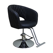 AS-7181 Кресло парикмахерское (черное, гладкое)