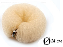Валик для объема волос Q-66 бежевый Ø 14 см на кнопке AISULU (м) №70896(2)