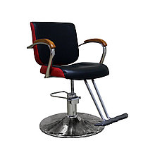 AS-8160 Кресло парикмахерское (черно-красное, гладкое)