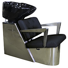 AS-8091 Мойка парикмахерская с креслом (черная)