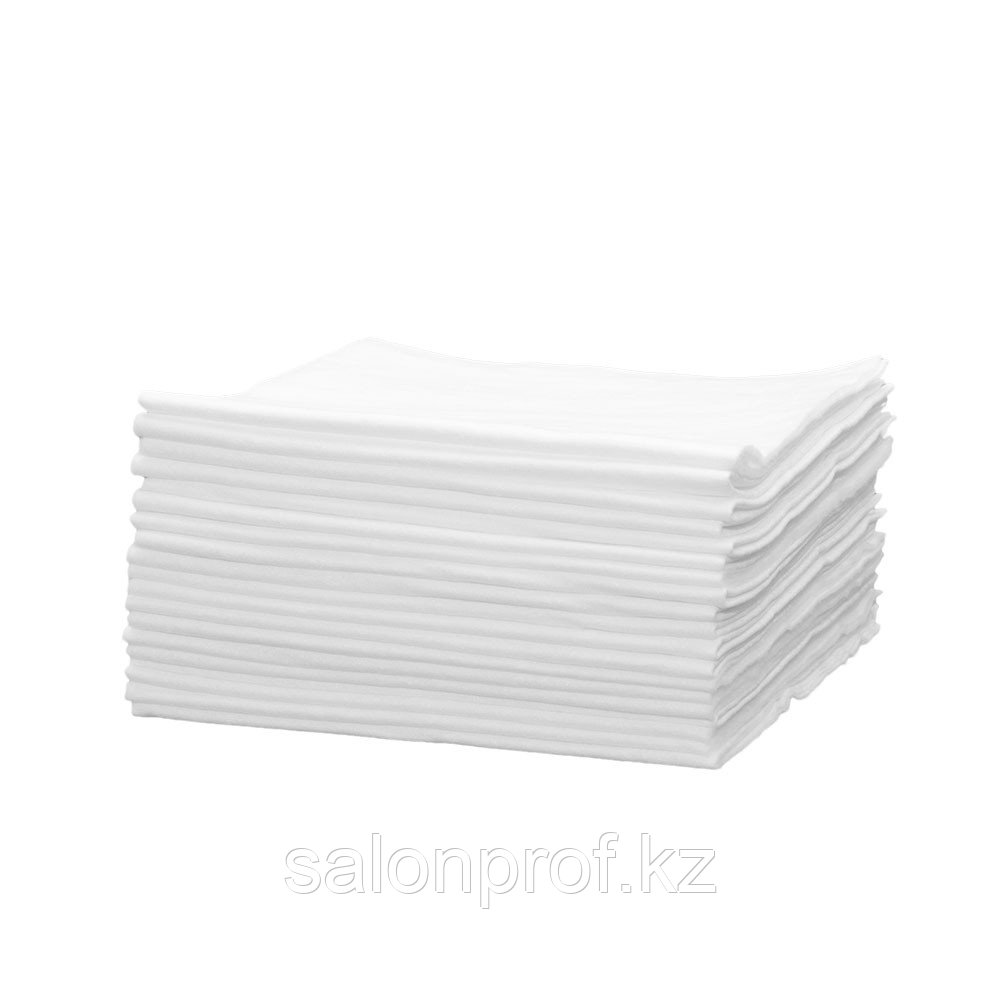 Полотенце одноразовое Спанлейс Стандарт (45+5 х 90 см) белое (100 шт.) №07376 - фото 1 - id-p76699767