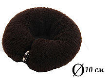 Валик для объема волос Q-66 темно-коричневый Ø 10 см на кнопке AISULU (ср) №11264(2)