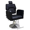 AS-6677 Кресло парикмахерское с откидной спинкой (черное, гладкое)