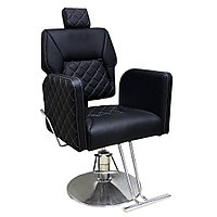 AS-6677 Кресло парикмахерское с откидной спинкой (черное, гладкое)