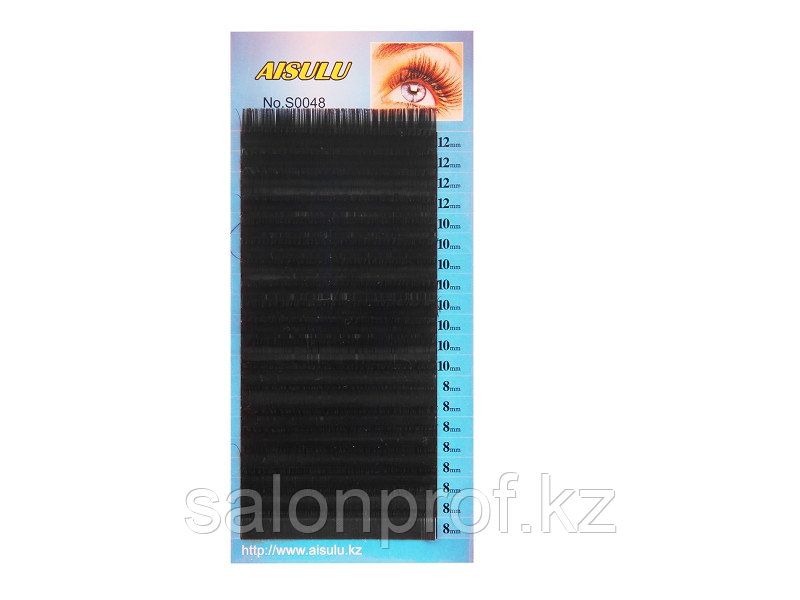 Ресницы S-0048 один/норковые J/0,10 мм/mix (от 8 мм до 12 мм) AISULU Special eyelash №20749