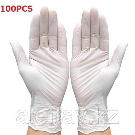 Латексные перчатки опудренные, белые, фото 2