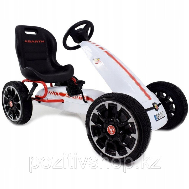 Педальный картинг Abarth белый, фото 1