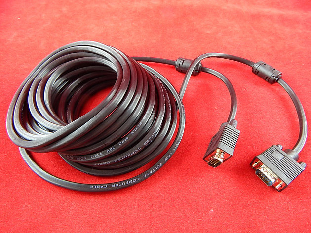 Интерфейсный кабель VGA (D-Sub) 10м, Черный, фото 2