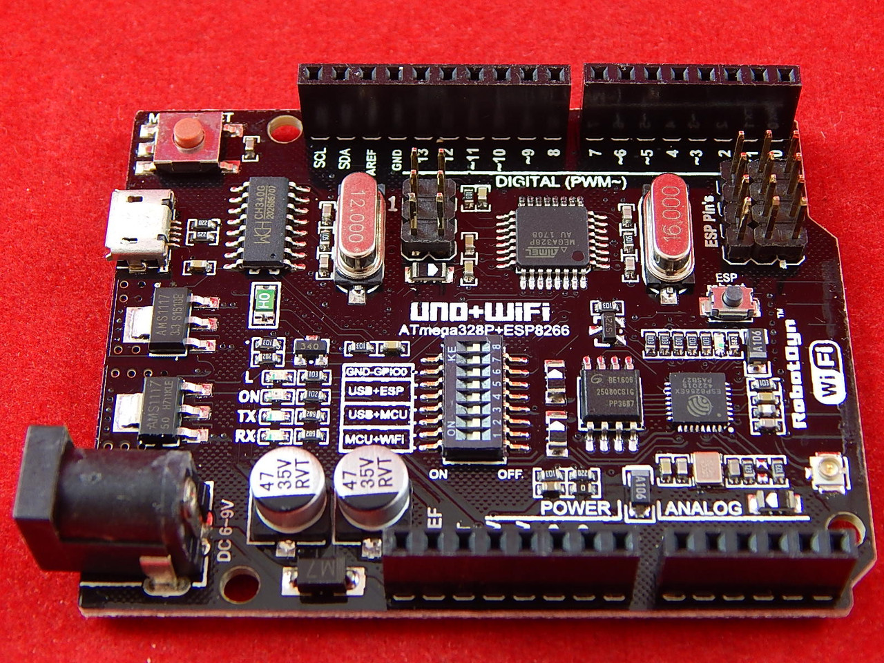 Микроконтроллер UNO+WiFi R3 ATmega328P+ESP8266 - фото 1 - id-p76715231
