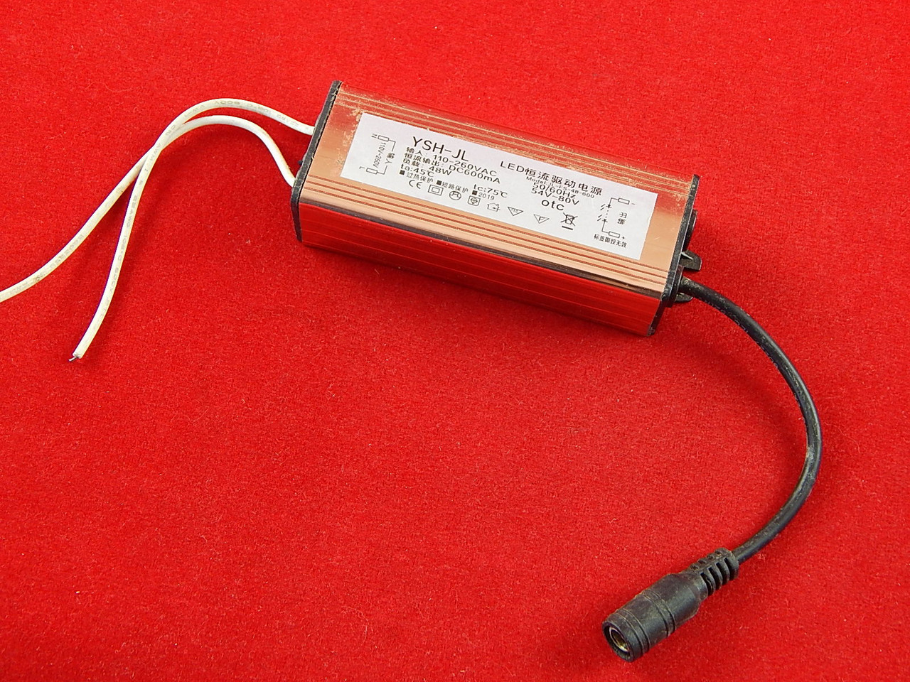 LED Driver IP65, OUT: 600 mA, 48W, 55-80V - фото 1 - id-p76715507