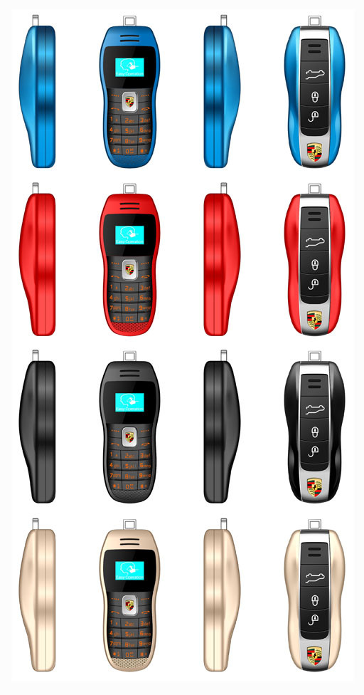 Супер маленький мобильный телефон в виде ключа-брелока Porsche Cayenne, Mini Phone BM90 - фото 6 - id-p76719256