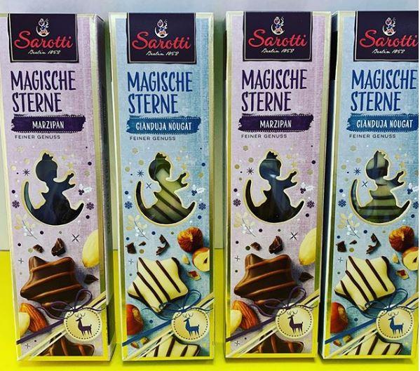 Шоколадные конфеты Sarotti Magische Sterne 62 гр (марципан, нуга)