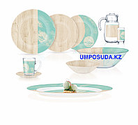 Столовый сервиз Luminarc Nordic Hevea Turquoise 46 предметов