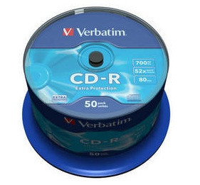 Диски CD-R SP-050, 700MB 52X DL EP Verbatim (43351)