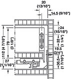 Выдвижной ящик MATRIX SLIM, антрацит, Push-to-Open, 89X450MM, фото 2