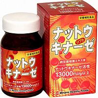 Наттокиназа Minami 13000 FU/g, 90 капсул, при давлении, тромбозе, варикозе и сердечных заболеваниях