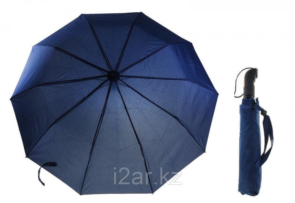Зонт полуавтомат, темно-синий - фото 1 - id-p76722951