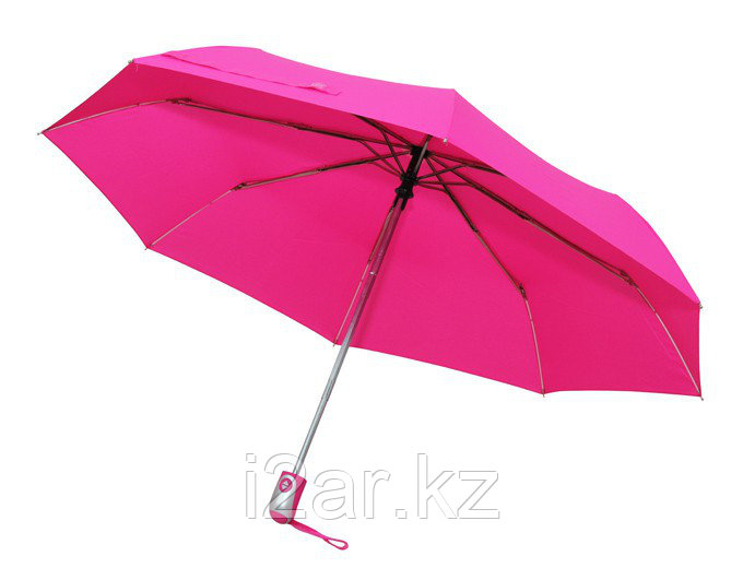Зонт складной автомат (21"*14) розовый