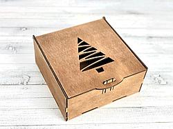 Деревянный ящик для оформления подарка. Размер: 20*20*8(см)