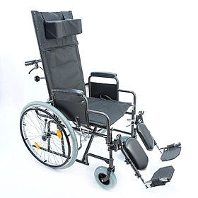 Инвалидная коляска с регулир. угла наклона спинки и подножек 514 A, пневматические задние колеса