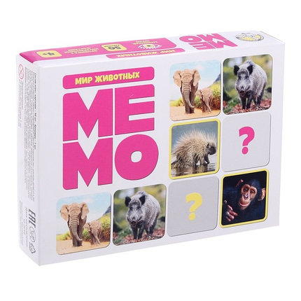 Настольная игра «Мемо. Мир животных», фото 2