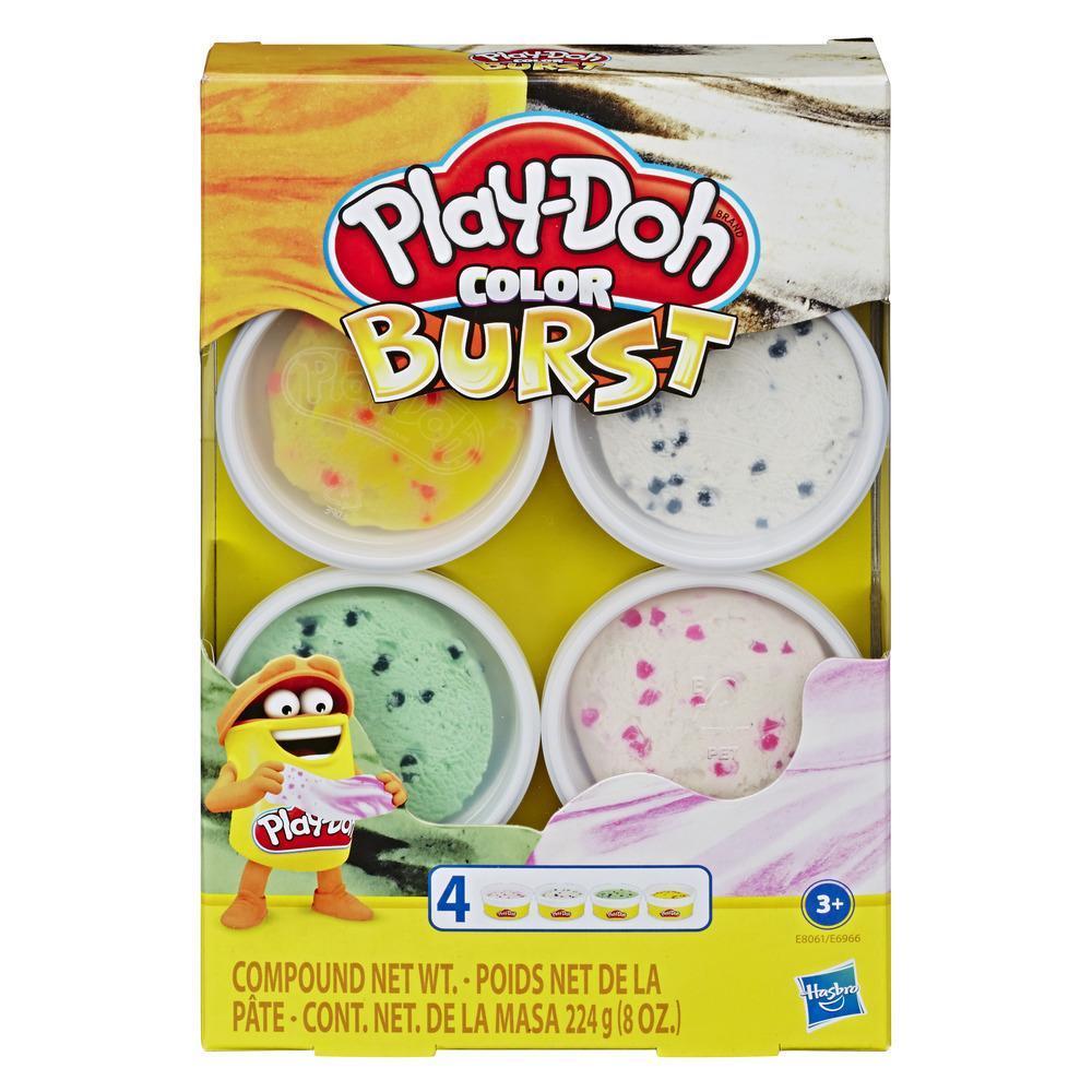 Hasbro Play-Doh Игровой набор из 4 баночек Взрыв цвета: Пастельные цвета