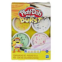 Hasbro Play-Doh Игровой набор из 4 баночек Взрыв цвета: Пастельные цвета