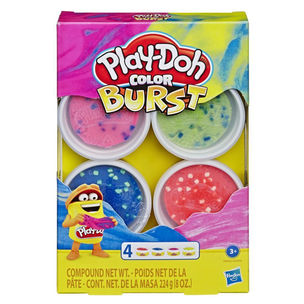 Hasbro Play-Doh Игровой набор из 4 баночек Взрыв цвета: Яркие цвета - фото 1 - id-p76726102