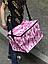 Сумка холодильник цвета хаки в розовом варианте, фото 2