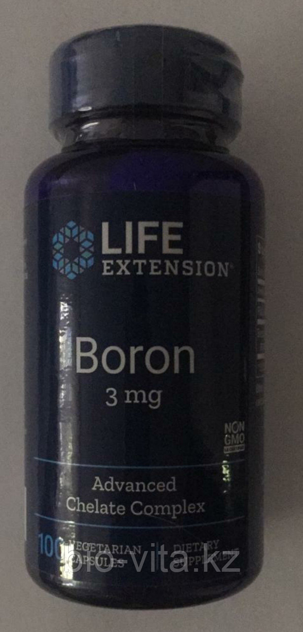 Life Extension, Boron, 3 мг, 100 капсул. ( Для лучшего усвоения Кальция при остеопорозе и травмах).