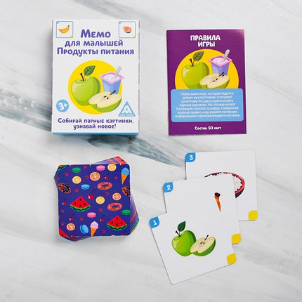Развивающая игра «Мемо для малышей. Продукты питания», 50 карточек, фото 2