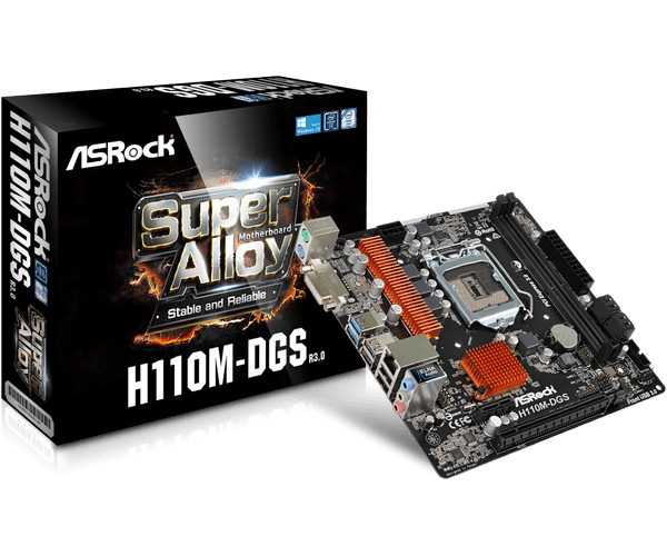 Материнская плата ASRock H110M-DGS