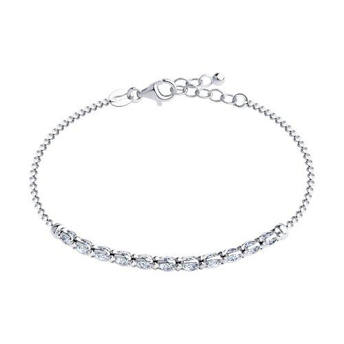 Браслет из серебра с фианитами SOKOLOV 94054637 размеры - 18 19