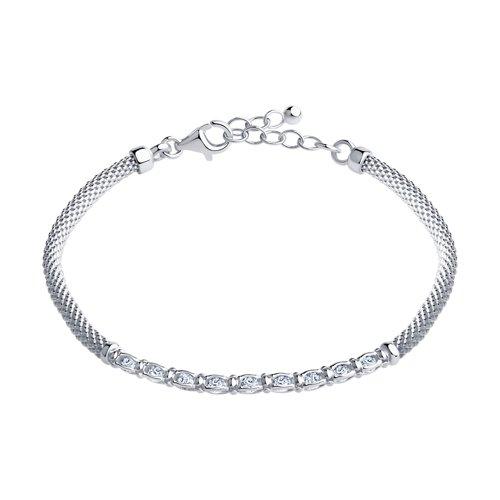 Браслет из серебра с фианитами SOKOLOV 94054631 размеры - 19