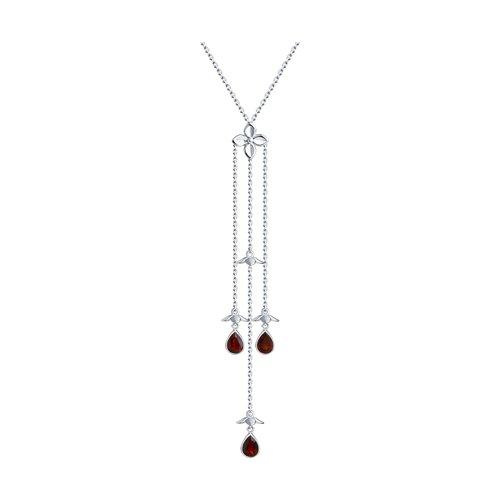 Колье из серебра с гранатами SOKOLOV 92070048