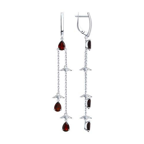 Серьги из серебра с гранатами SOKOLOV 92022247