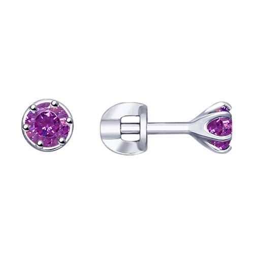 Серьги из серебра с фианитами SOKOLOV 94023121