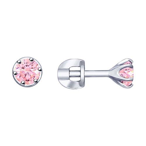 Серьги из серебра с фианитами SOKOLOV 94023122
