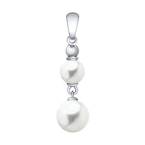 Подвеска из серебра с жемчугом Swarovski SOKOLOV 94032113